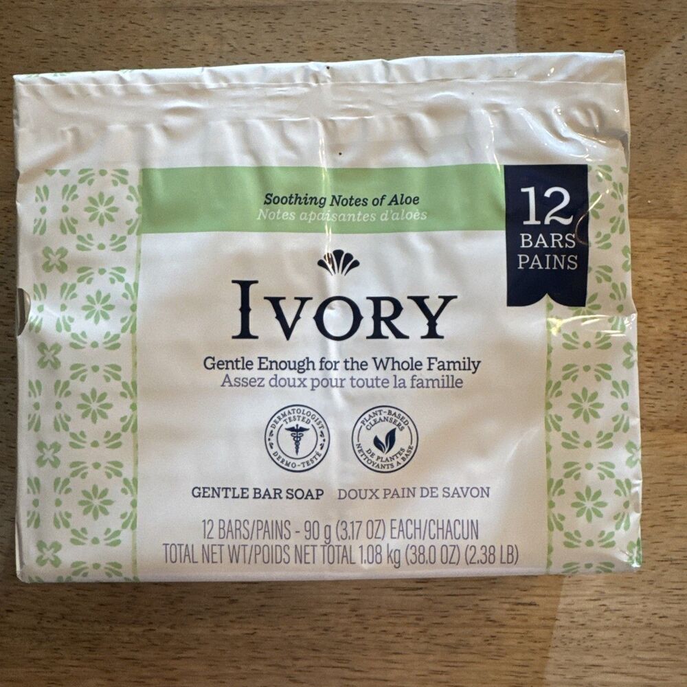 Ivory Bar Soap Original Scent for All Skin Types 12 Count 3.17 oz/ea New Package